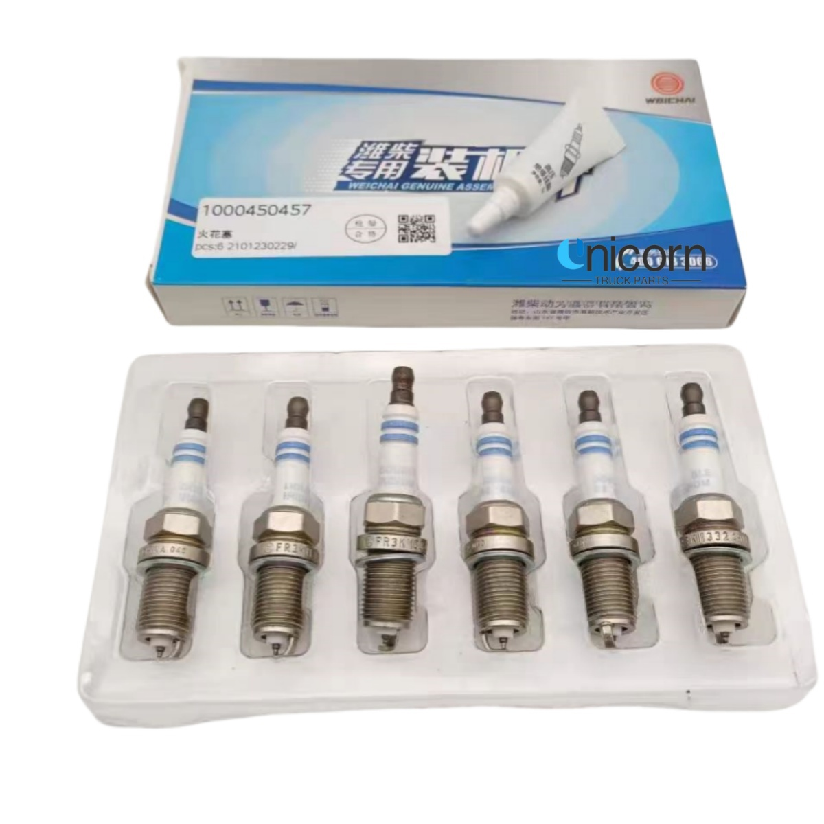 Original Platinum Spark Plug 1000450457 for Weichai Gas Engine Assembly