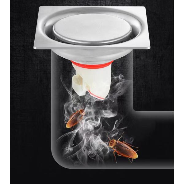 4 Inch Square Commercial Stainless Steel Floor Drains For Kitchen Bathroom Garage