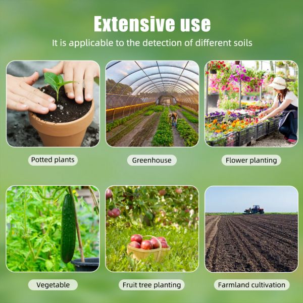 YIERYI Battery-Free Analog Soil Moisture Meter with Metal Probe Precision 0-10 Scale Hygrometer for Garden Potted Plants Farming