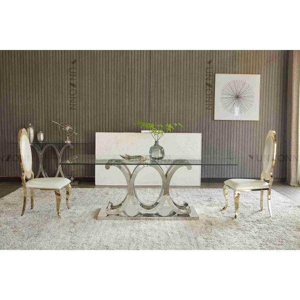 10 table de salle à manger moderne de Seaters solides solubles avec du verre