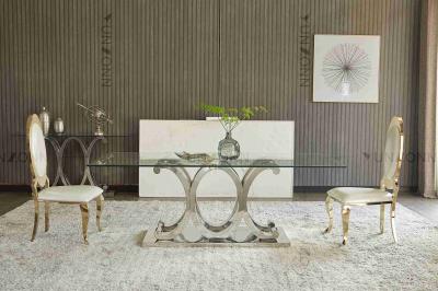 10 mesa de jantar moderna de Seaters SS com o vidro moderado removível