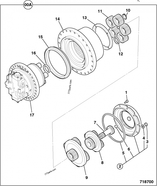 FINAL DEVICE JS220/JS210/JS205/JCB JS240 Auto 20/951596 20/925465 MOTOR/GEARBOX, ASSEMBLY (CRAWLER EXCAVATOR JP, 9802/5870, M1040001-)