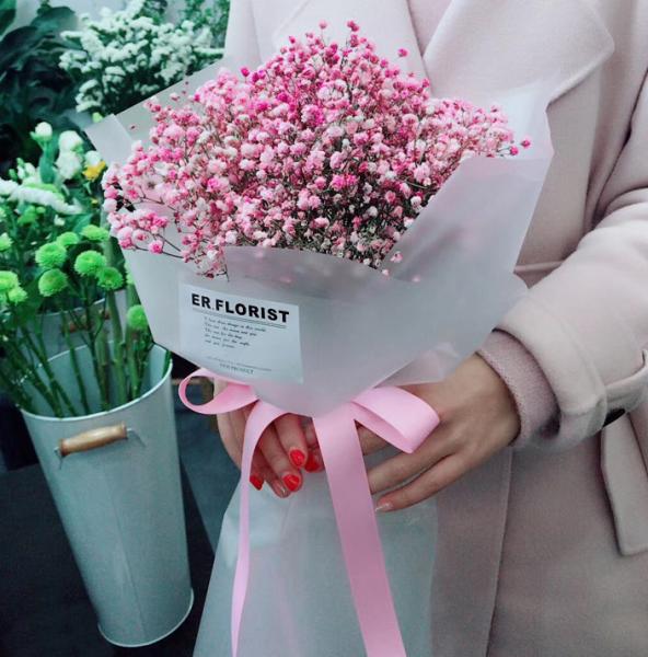 Korean Translucent Plastic Bouquet Gift Wrapping Paper for Flower Packaging