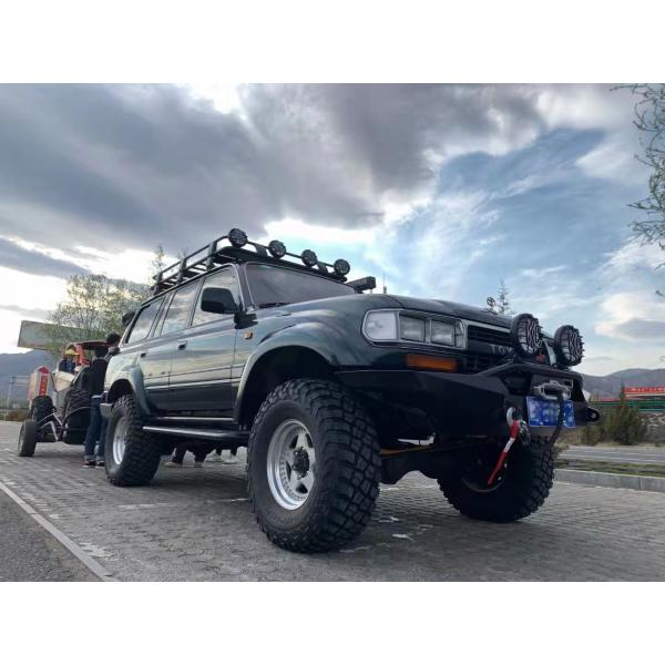 Black TOYOTA Bull Bar 1995-2002 80 Series Landcruiser Bullbar