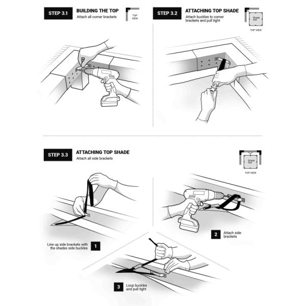 Металлический пергольный болт с подъемным брекетом