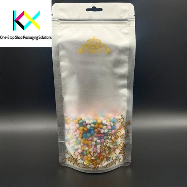 Clear Front Silver Backed Rotogravure Printed Pouches Aluminized Plastic Packaging