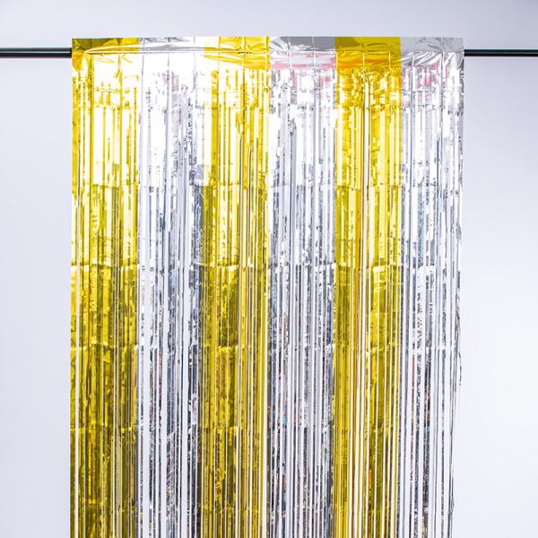 Gold Silver Tinsel Curtain Backdrop 1x1m 1x2m Party Tassel Curtain