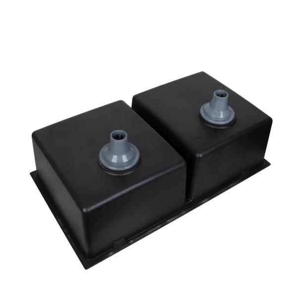 wholesale 50/50 double bowl undermount composite granite/quartz sink