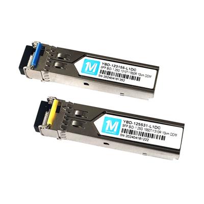 FTTX 1.25G BIDI 10km 1310nm/1550nm LC Connector DDM WDM Simplex Optical Module Transceiver SFP Module for 4g Network