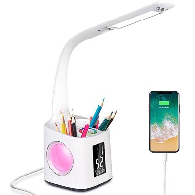 256RGB White LED Desk Lamp 13KG Clock Led Calendar Table Lamp For Office