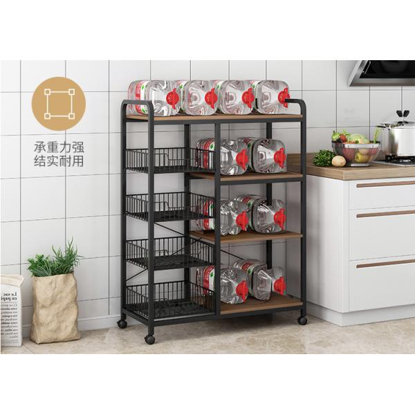 4 Tier Removable Kitchen Storage Rack , Anti Rust Kitchen Plate Rack Shelf