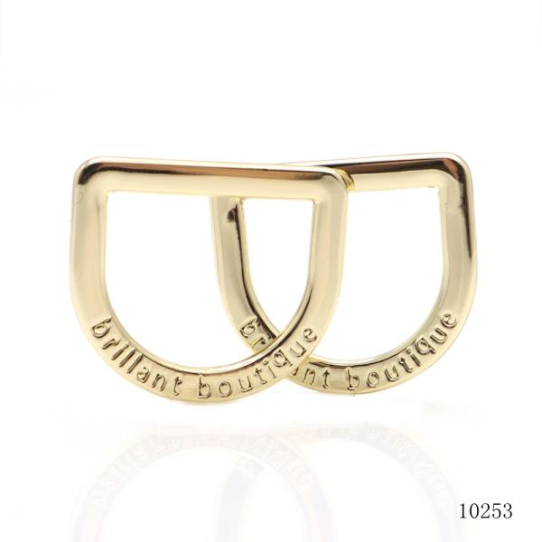Custom D Ring Buckles 20mm D Ring Strap Adjuster Light Gold For Pet Hardware Bag Accessories