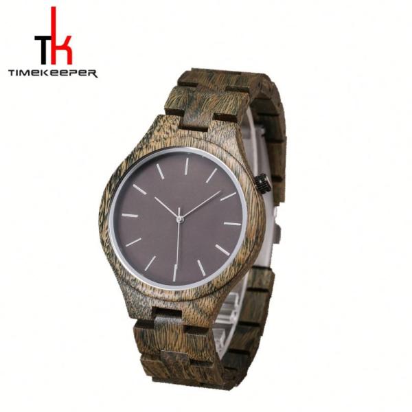 Japan 2035 Wood And Metal Watches Stylish Premium Zebra Wood Style Watches
