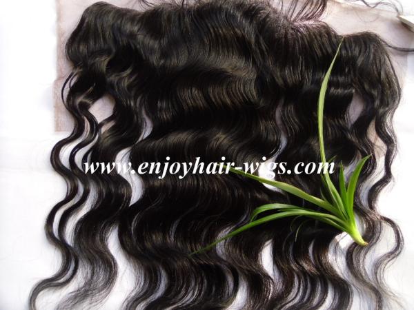 Peruvian virgin remy hair lace frontal 13''x4'' ,natural color body wave 10''-24''length