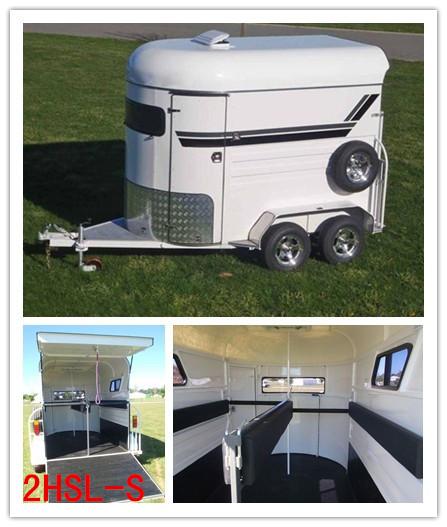 2 Horse Straight Load Trailer Standard Manufacture China   horse float supplier