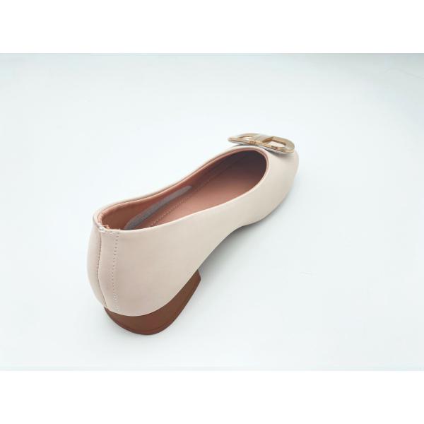 Women white comfort loafers with low-cut low heel with genuine leather