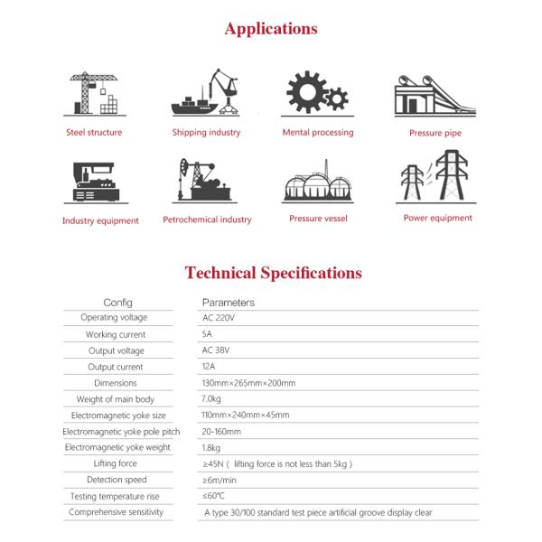 CDX-Ⅲ Non Destructive Testing Magnetic Particle Inspection Flaw Detector