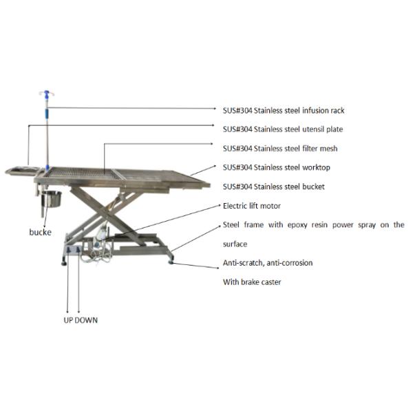 108cm Height Pet Operating Table X - Electric Lift Operating Table