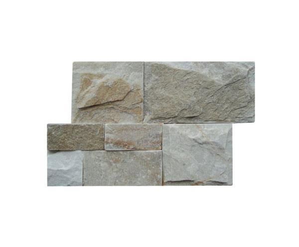 Beige Quartzite Stacked Slate Culture Stone Cladding
