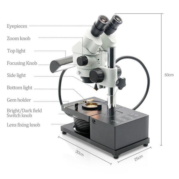 Gem Microscope Swing arm type с 7W высокой яркостью