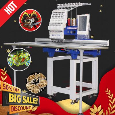 HO1501L computer embroidery machine 1200 spm 360*1200mm single head cap t-shirt flat 3d embroidery machine for sale in g