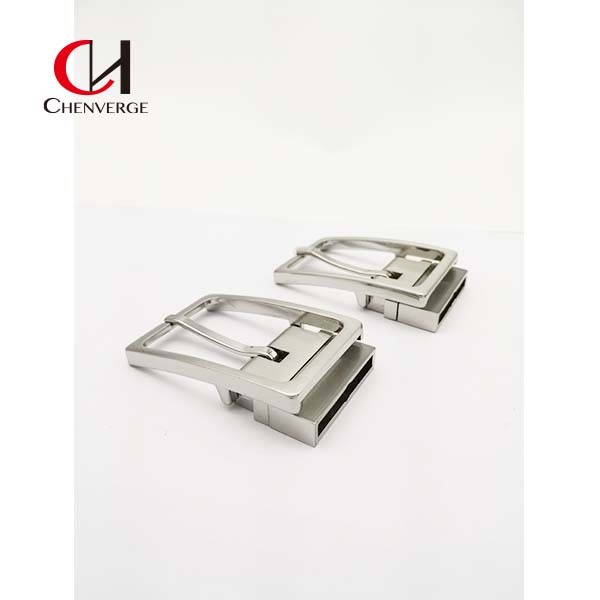 55g Nickel Reversible Belt Buckles Corrosion Resistant Laser Logo