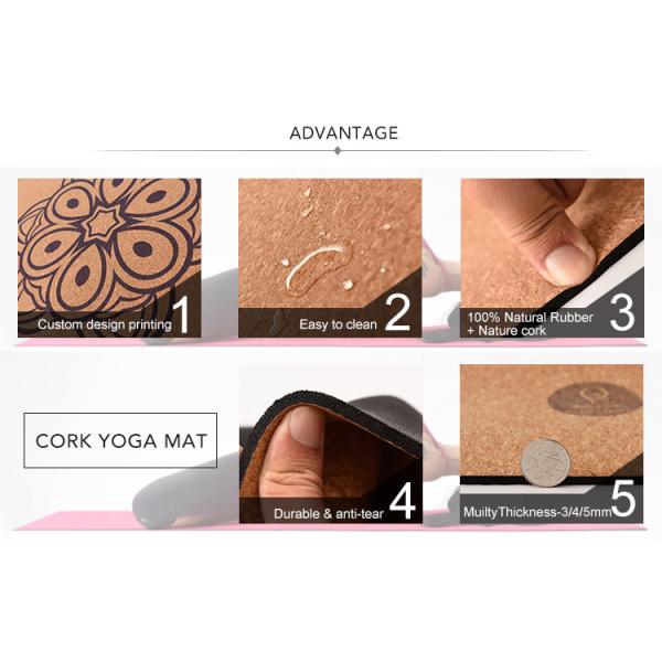 Cork Material Yoga Mat, Workout mat, Patterned Design Cork Yoga Mat, ECO-Friendly Yoga Mat,Gym Mat
