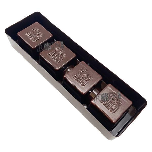 4 Cavity Plastic Chocolate Packaging Vacuum Formed Plastic Chocolate Tray Insert
