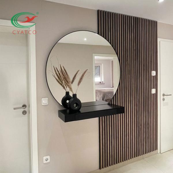 Odorless Durable Acoustic Wall Panels Wood , Interior Acoustic Wood Slat Walls