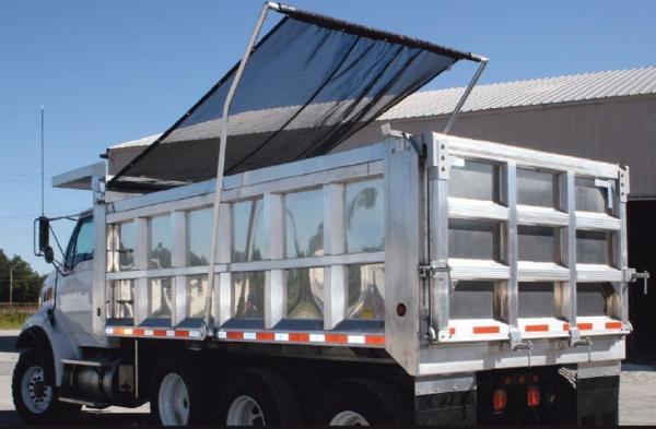 Outdoor Heavy Duty Black PVC Coated Mesh Tarp With Brass Grommets For Dump Truck