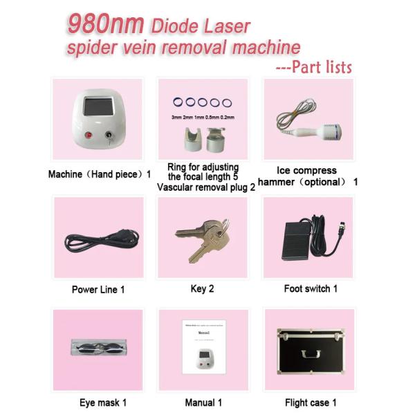 Вен паука машины красоты лазера диода Ce медицинское удаление 15w/20w/30w 980 васкулярное