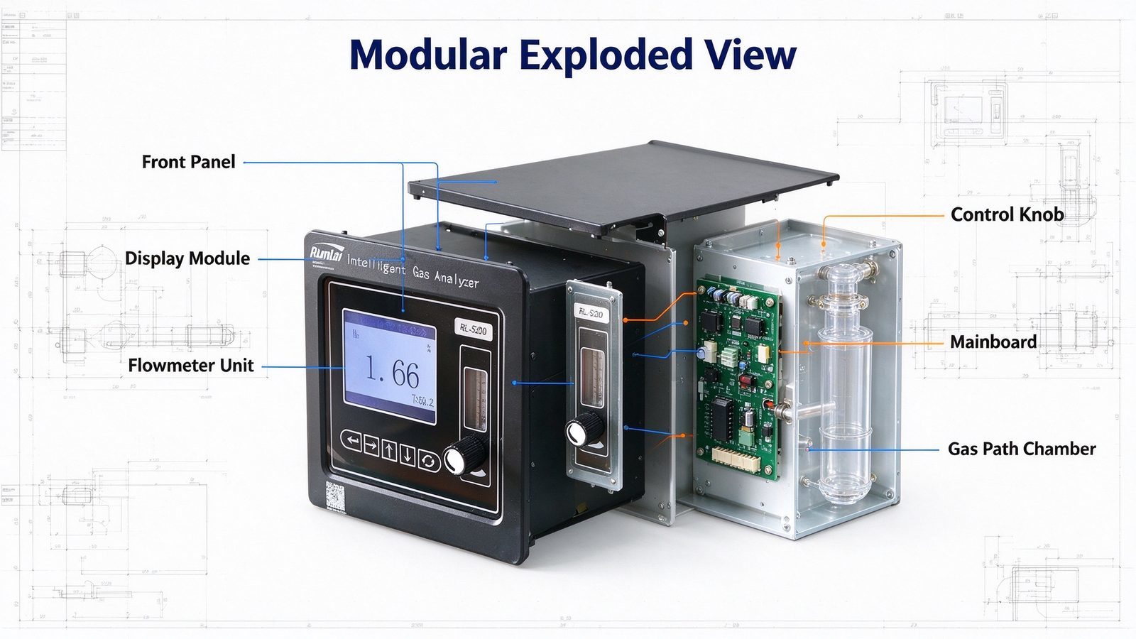 H2 Portable Hydrogen Detector For Power Plant Petrochemical Customizable OEM ODM