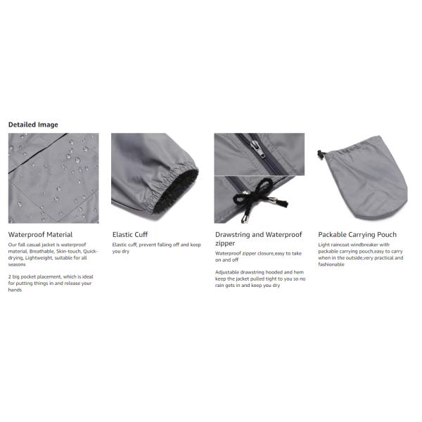 Windbreaker Packable облегченных водоустойчивых курток дождя на открытом воздухе с капюшоном