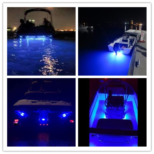 IP68 Boat Transom Mount Light Waterproof  LED Lights Underwater Stern/Pontoon/Marine Lights 10-30V