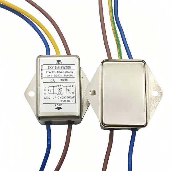Filtro EMI 115V/250V Fase única de baixa passagem Anti-interferência Filtro de potência EMI CW1B-6A-L(040) CW1B-1A/10A-L(040)