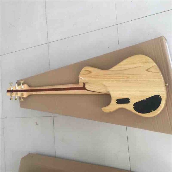Custom Burst Maple Top 6 Strings Bass Guitar Neck Through Body Ebony Fingerboard Active Pickups Electric Bass