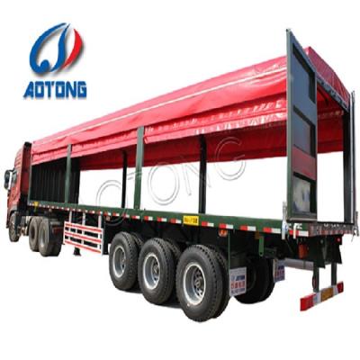 FUWA / BPW Axle Van Curtain Side Semi Trailer To Carry Bulk Cargo
