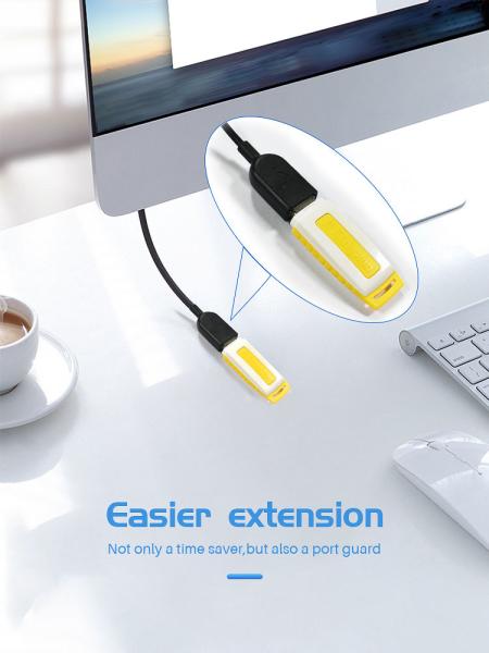 Corrosion Resistant 3m USB 2.0 Extension Cable 8000 Times Lifespan