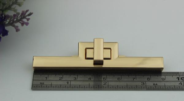 Fashion wild light gold 2 style purse twist lock turn lock fastener