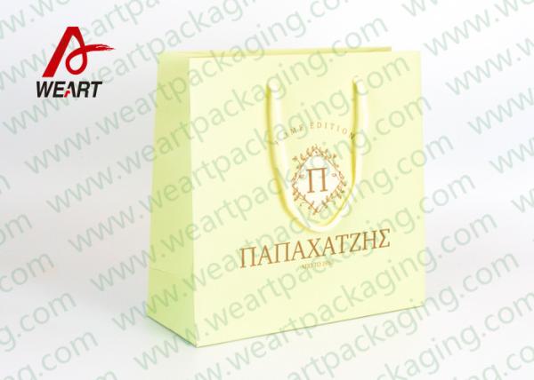 Golden Foil Party Favor Gift Bags , Extra Large Laminated Paper Bags For Packaging