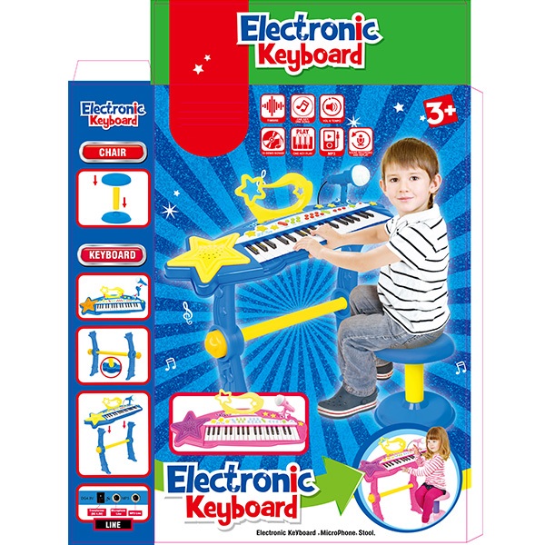 Electronic Piano Keyboard For Kids 37 Key Children's Musical Toys Blue / Pink Color