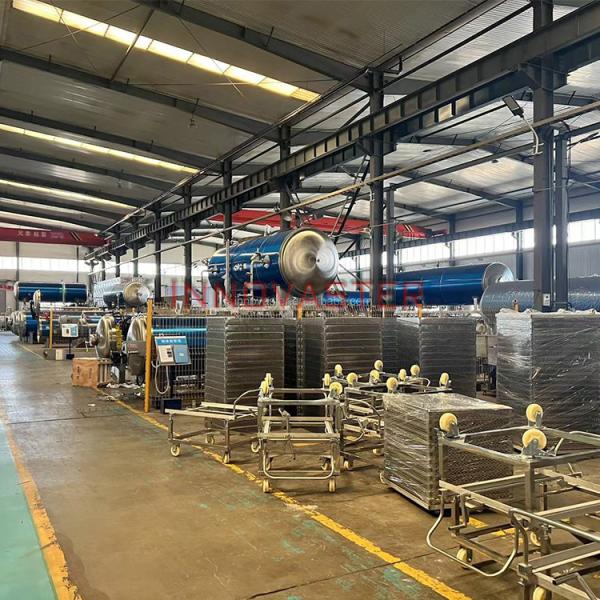 1KW Physical Sterilization Large Rotary Autoclave for Glass Bottle Milk Processing Plants