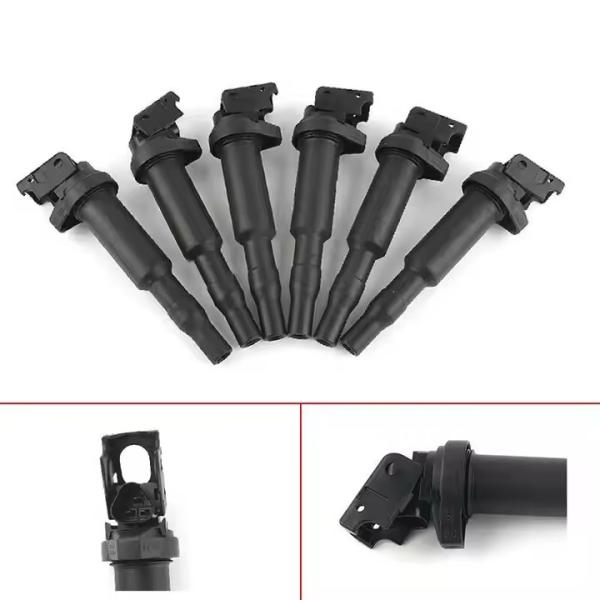 Ignition Coils & Spark Plugs Set 6PCS Kit 12138647689 12138616153 for BMW 3 5 Series X3 X5 Z4