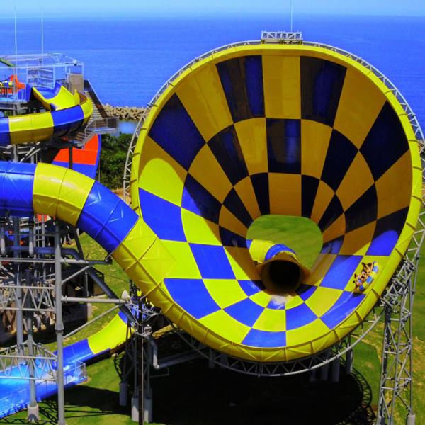 Outdoor Swimming Pool Slide Kids Water Play Equipment High Quality Fiberglass Slide