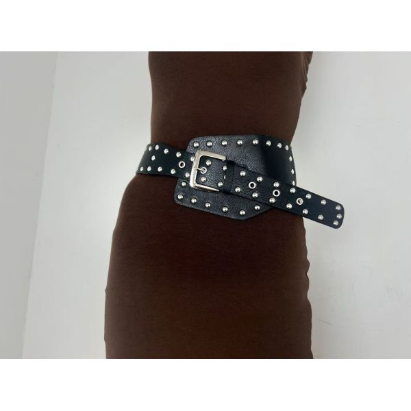 2026 new rivet wide waist belt, Y2K baddie women's belt, retro belt accessory, wide and narrow belts