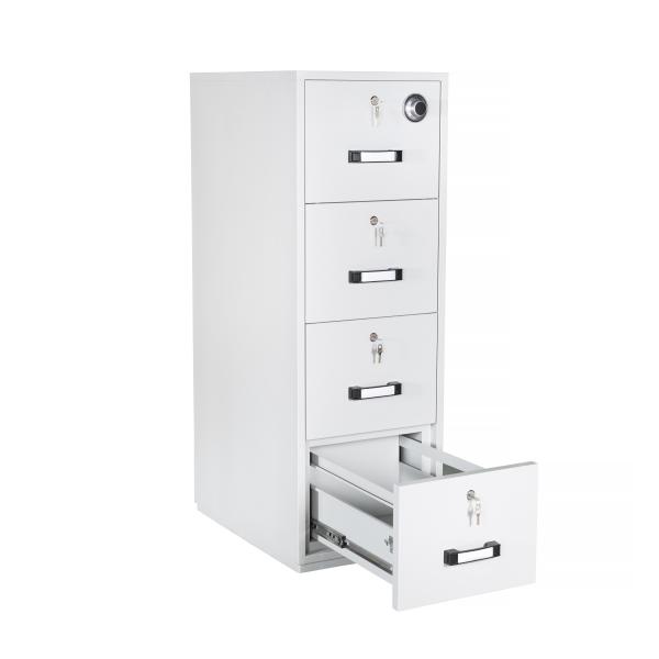 Individual Key Lock 4-Drawer Steel File Cabinet Fireproof and Explosion Resistant Storage for Home Office Security