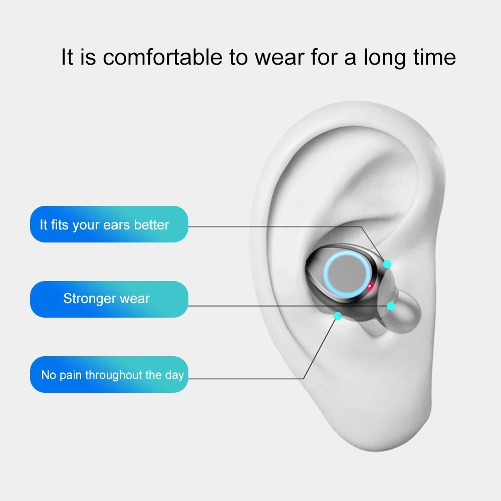 Наушник банка силы Bluetooth 5,0 с дисплеем СИД IPX7 водоустойчивым