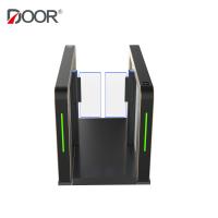 Logo Printing Waist High Turnstile Gates With Floor Plates Cut Sheet