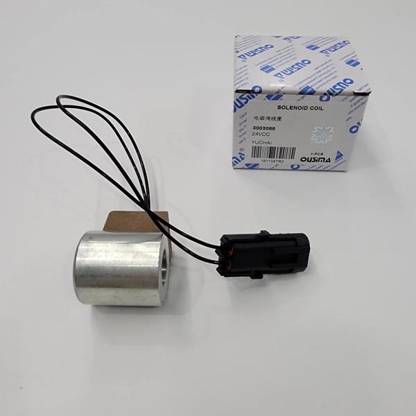 Bobina 24VDC da válvula de solenoide de YUCHAI, bobina pneumática do solenoide 3003088