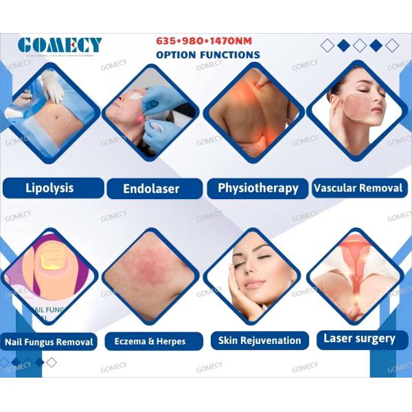 Endo Face Lifting Lipolysis Laser Liposuction Body Slimming Machine Diode 635 980 1470nm Endolaser Laser Equipment